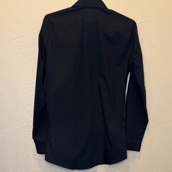 JF J.Ferrar Elegant Black Men's Dress Shirt - Picture 4 of 8